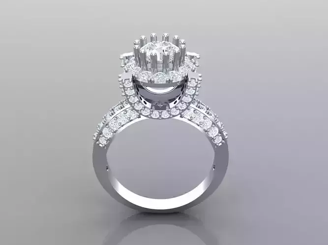 Women Wedding  Engagement Ring Silver Diamond Female 1WR283