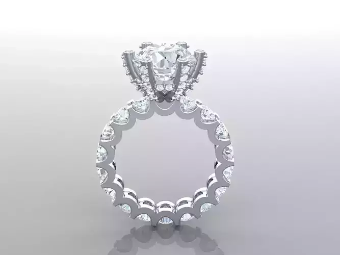 Women Wedding  Engagement Ring Silver Diamond Female 1WR280