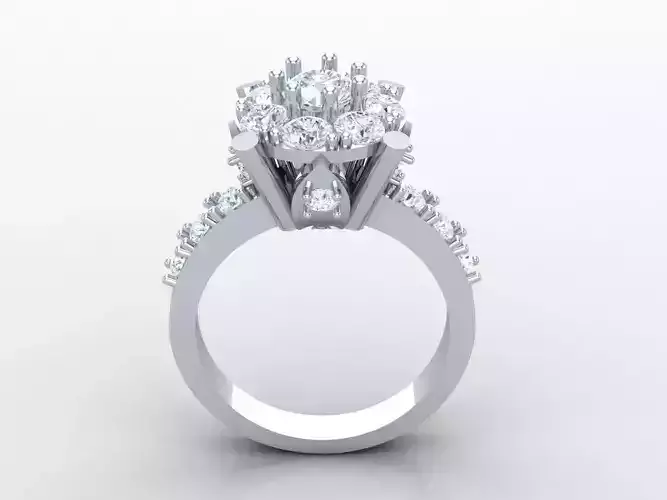 Women Wedding  Engagement Ring Silver Diamond Female 1WR279
