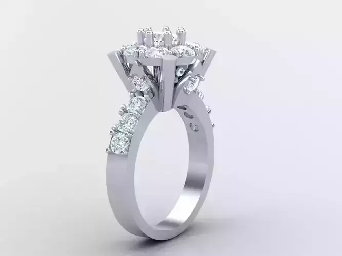 Women Wedding  Engagement Ring Silver Diamond Female 1WR278