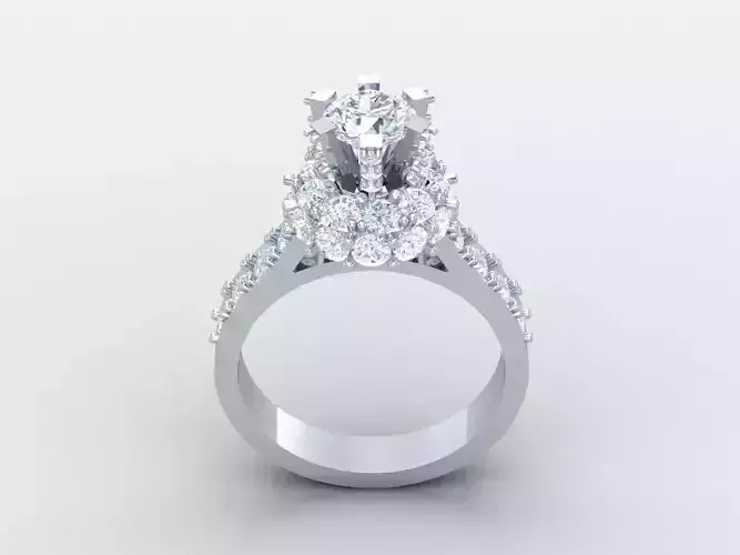 Women Wedding  Engagement Ring Silver Diamond Female 1WR272