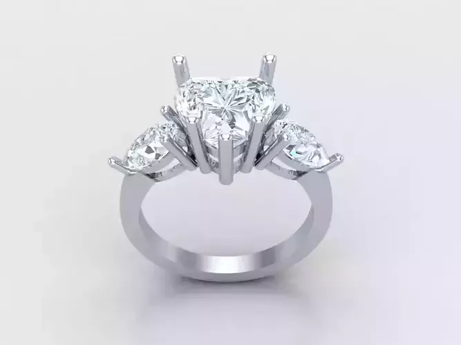 Women Wedding  Engagement Ring Silver Diamond Female 1WR271