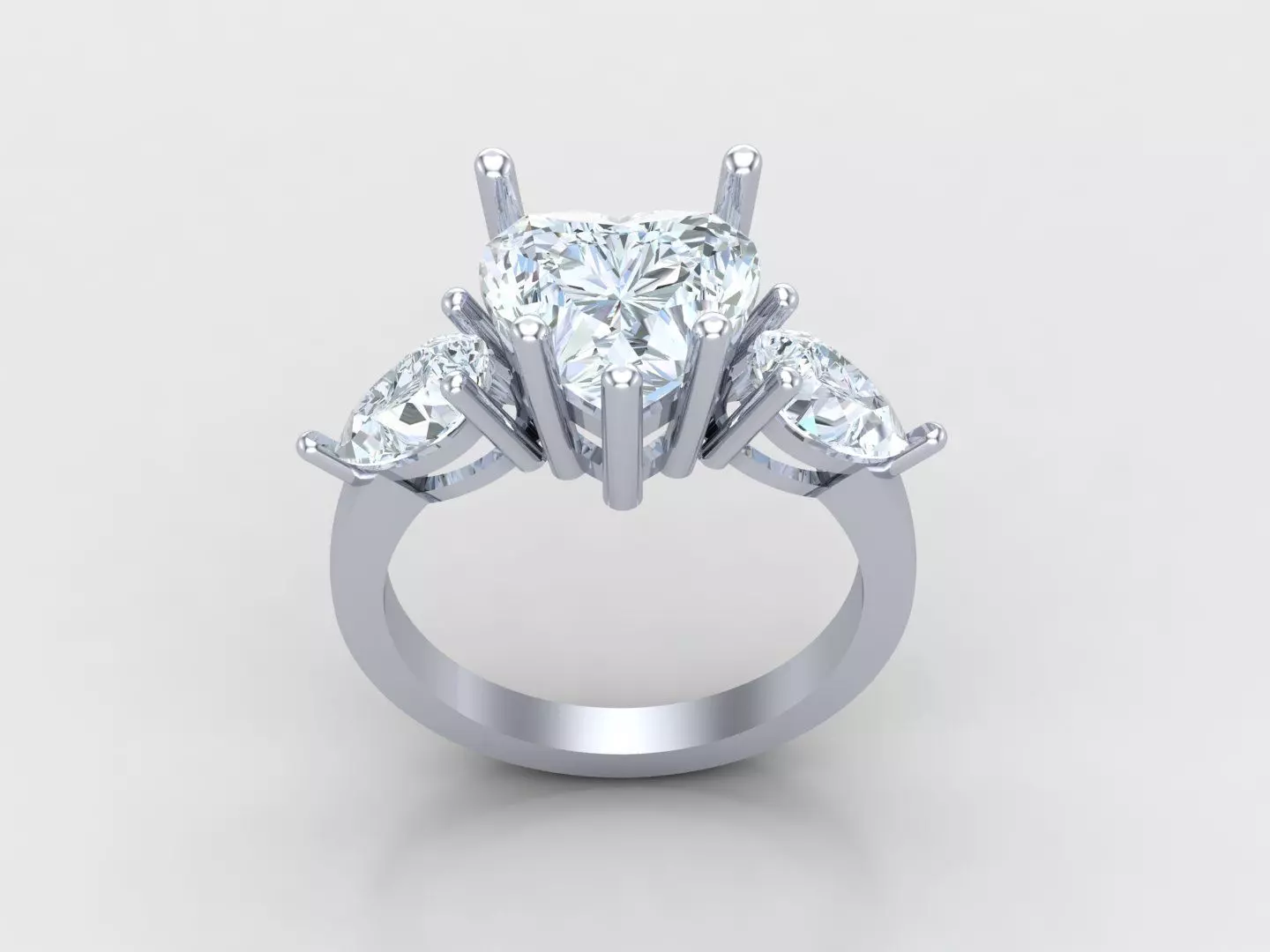 Women Wedding Engagement Ring Silver Diamond Female 1WR271 3D print model