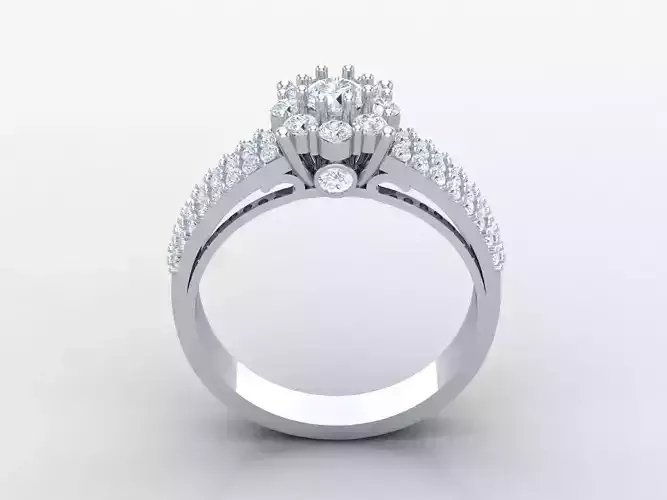 Women Wedding  Engagement Ring Silver Diamond Female 1WR270