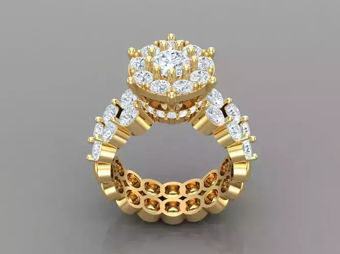 Women Wedding  Engagement Ring gold Diamond Female 1WR268