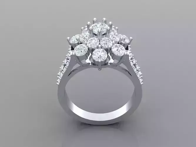 Women Wedding  Engagement Ring Silver Diamond Female 1WR267