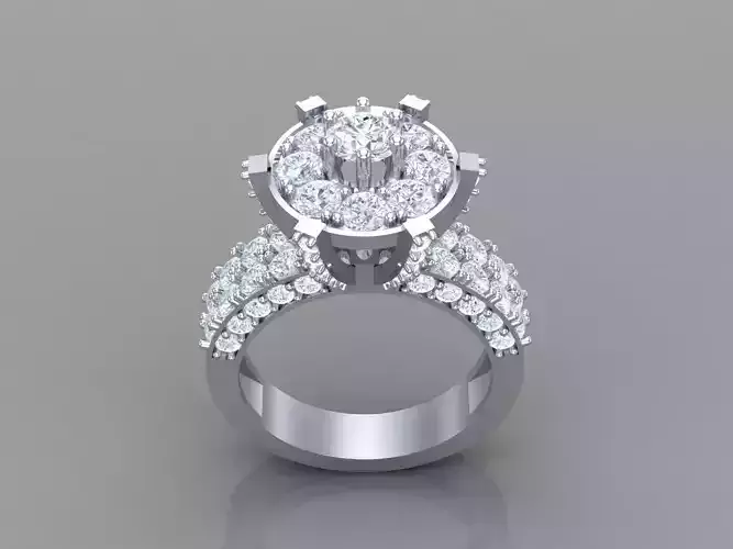 Women Wedding  Engagement Ring Silver Diamond Female 1WR266