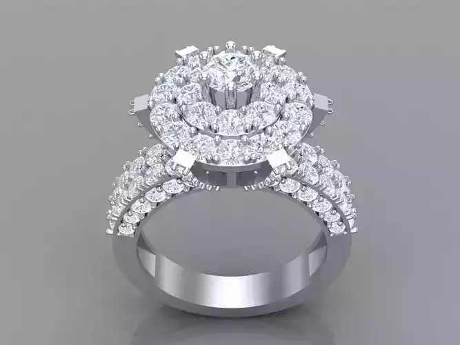 Women Wedding  Engagement Ring Silver Diamond Female 1WR265