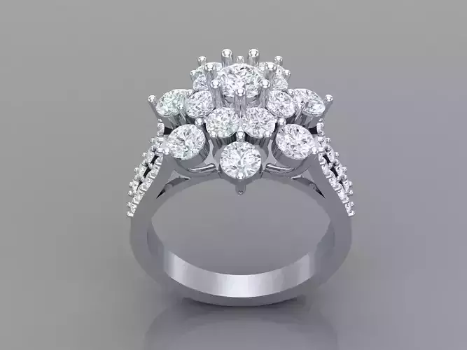 Women Wedding  Engagement Ring Silver Diamond Female 1WR264
