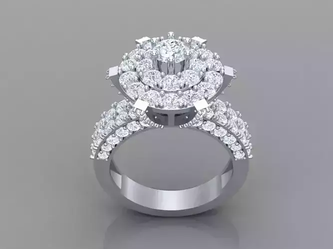 Women Wedding  Engagement Ring Silver Diamond Female 1WR263