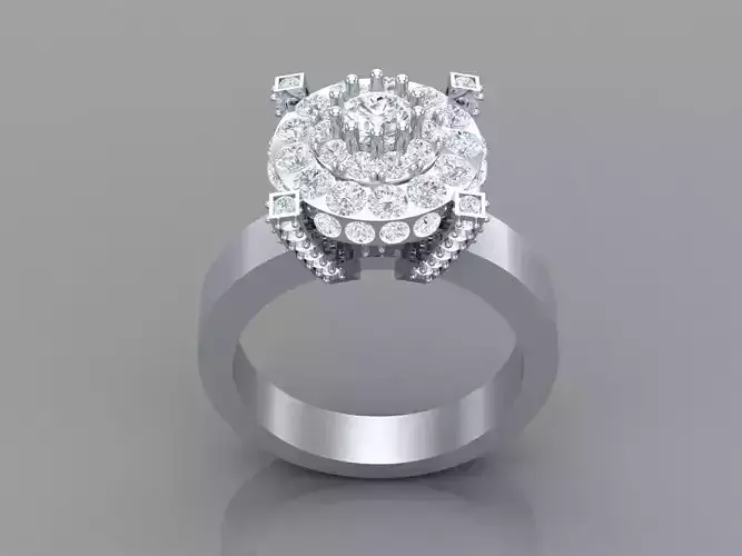 Women Wedding  Engagement Ring Silver Diamond Female 1WR260