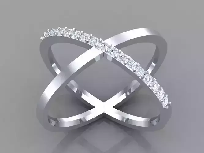 Women Wedding  Engagement Ring Silver Diamond Female 1WR259