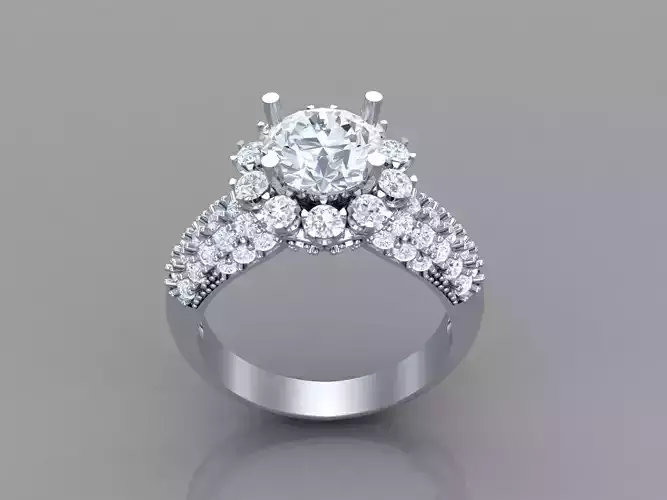 Women Wedding  Engagement Ring Silver Diamond Female 1WR256
