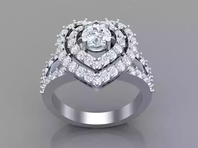 Women Wedding  Engagement Ring Silver Diamond Female 1WR255