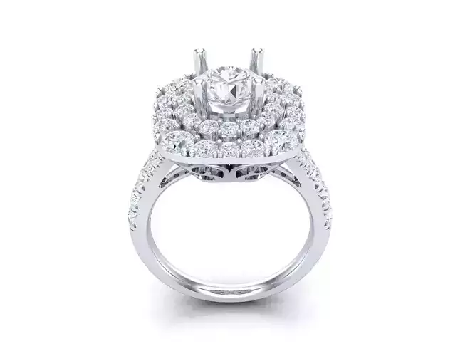 Women Wedding  Engagement Ring Silver Diamond Female 1WR249