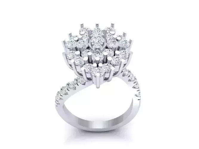 Women Wedding  Engagement Ring Silver Diamond Female 1WR247