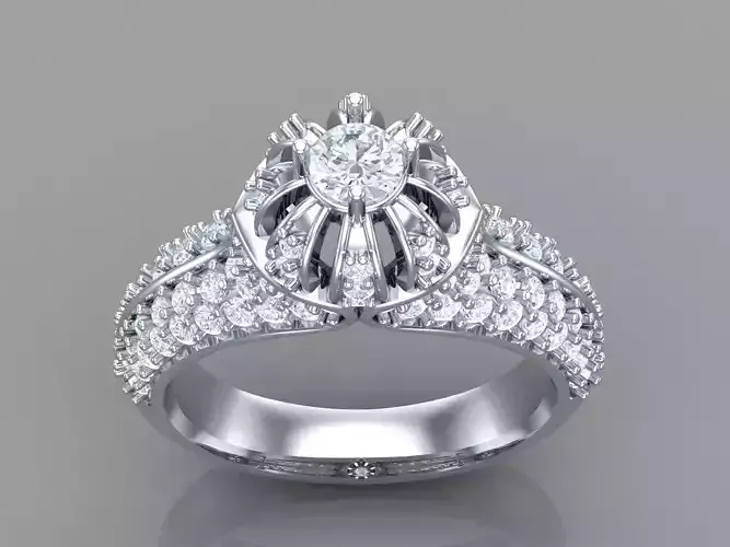 Women Wedding  Engagement Ring Silver Diamond Female 1WR246