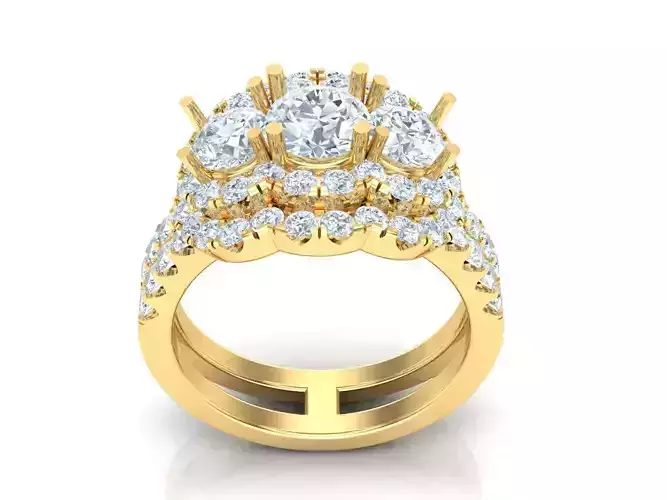 Women Wedding  Engagement Ring Gold Diamond Female 1WR240