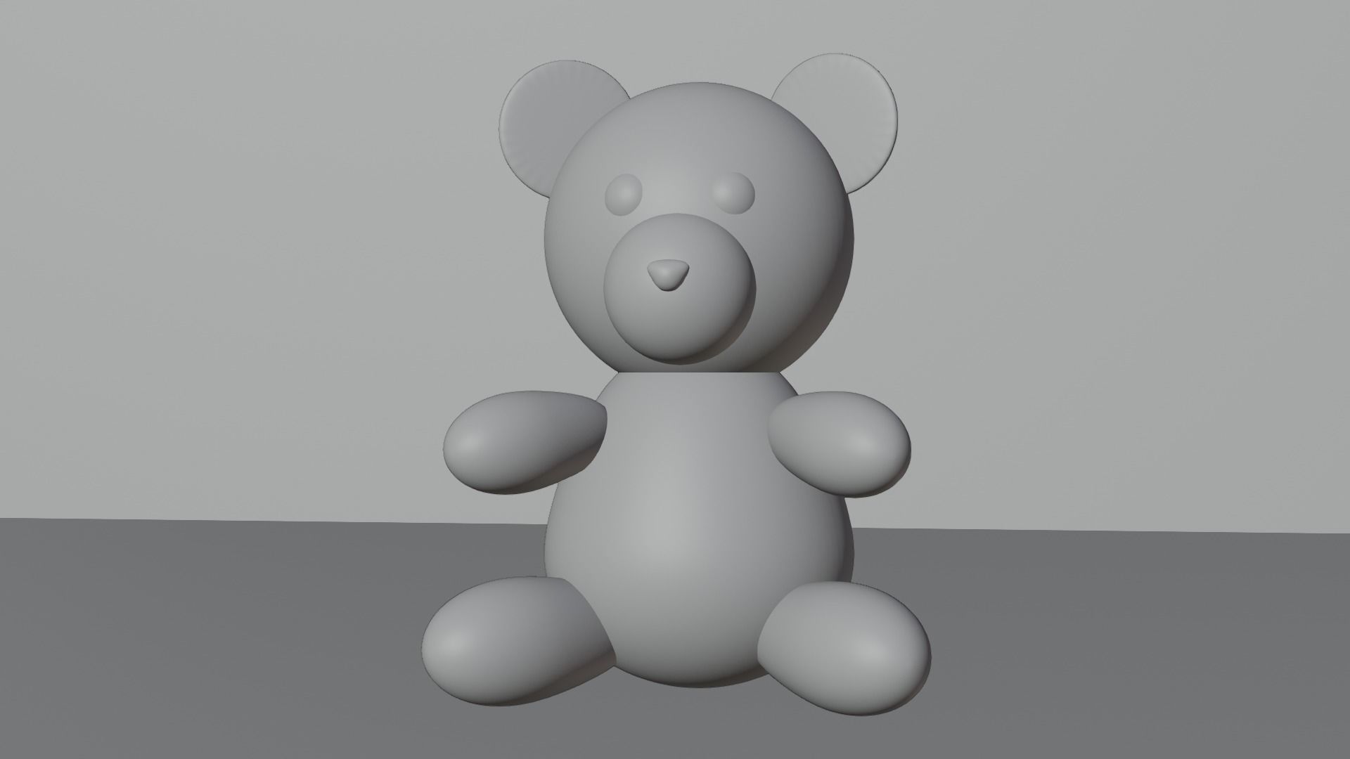 Handcrafted Teddy Bear Doll with Woolen Texture Low-poly 3D model_2