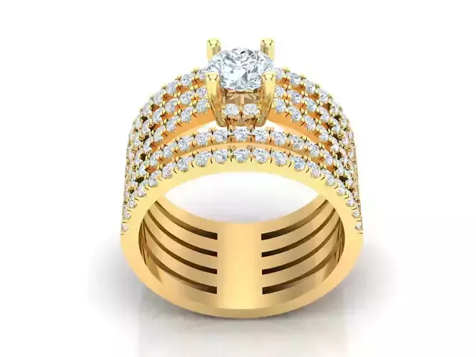 Women Wedding  Engagement Ring Silver Diamond Female 1WR209