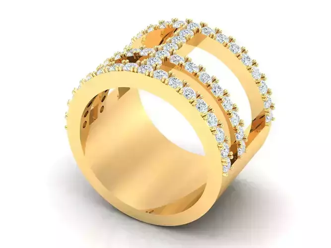 Women Wedding  Engagement Ring Silver Diamond Female 1WR203