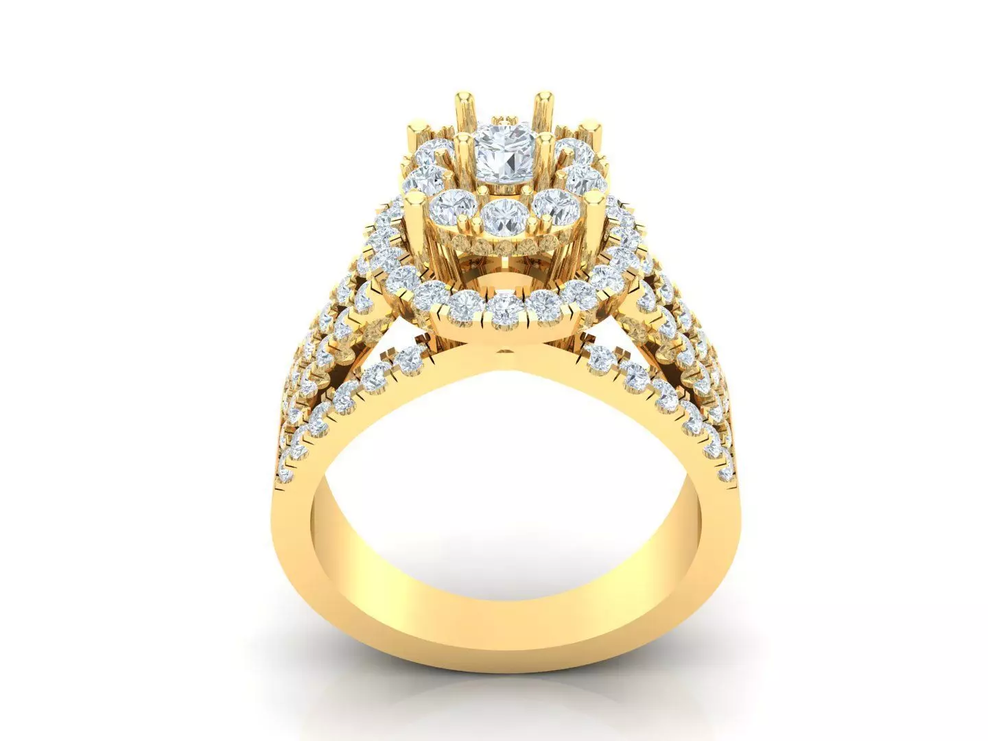 Premium Solitaire Diamond Engagement Ring For Women 1WR178 3D print model