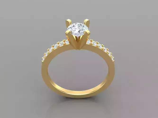 Premium Solitaire Diamond Engagement Ring For Women 1WR177