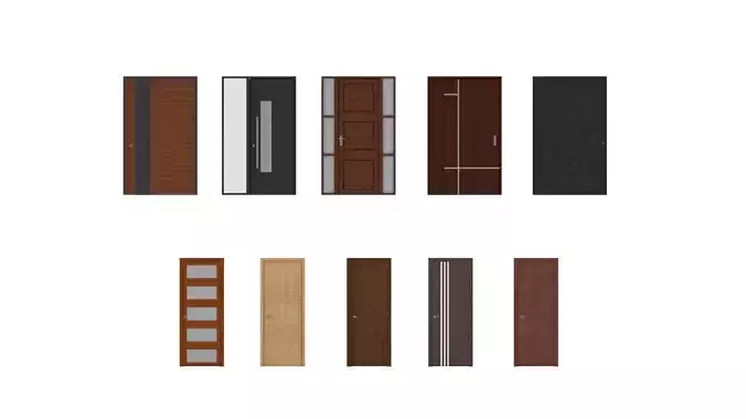 Pack of modern doors