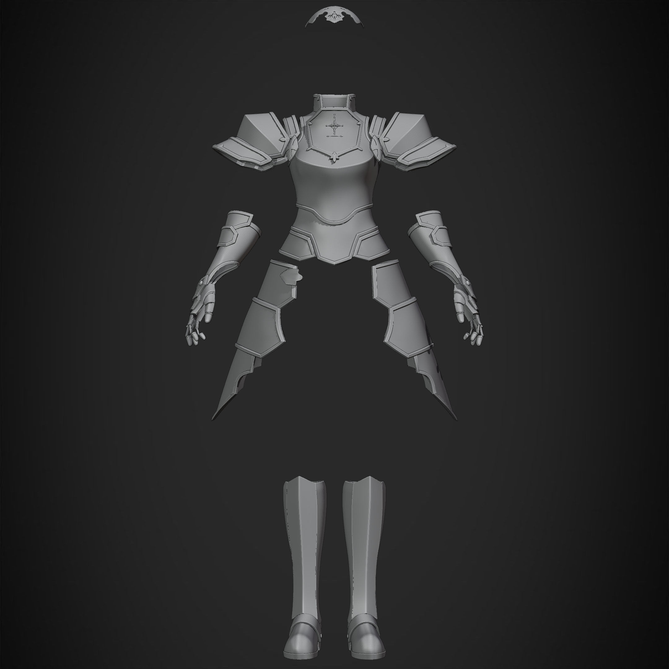 Sword Art Online Alice Integrity Armor for Cosplay 3D print model_11