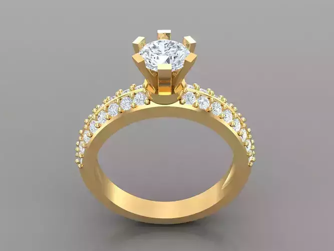 Premium Solitaire Diamond Engagement Ring For Women 1WR141