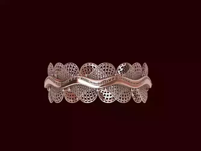 Modern Petal Jali Ring 3D print model