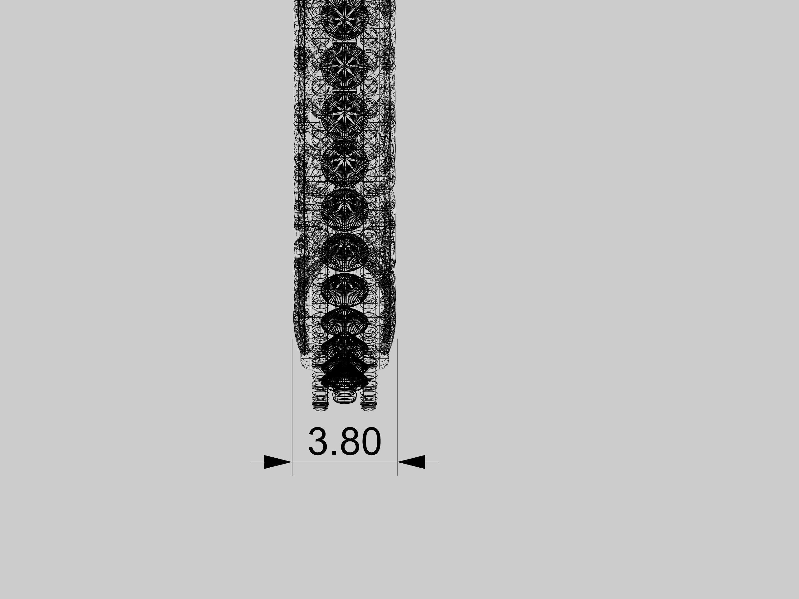 Contemporary Diamond Jali Pendant 3D print model_5