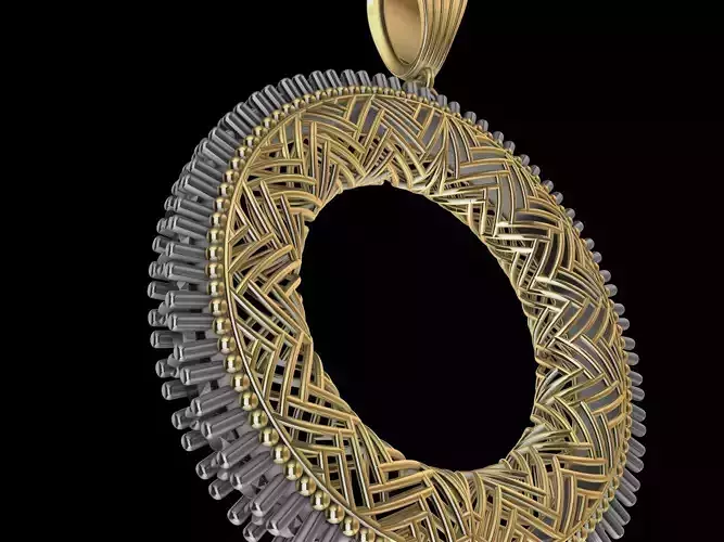 Contemporary Diamond Jali Pendant 3D print model