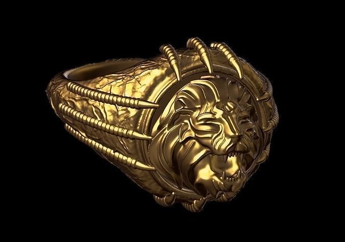 Claw lion Ring 3d Model 3D print model