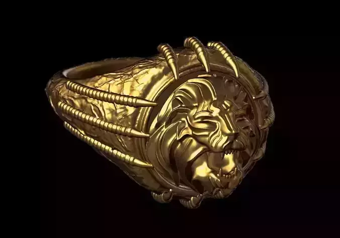 Claw lion Ring 3d Model