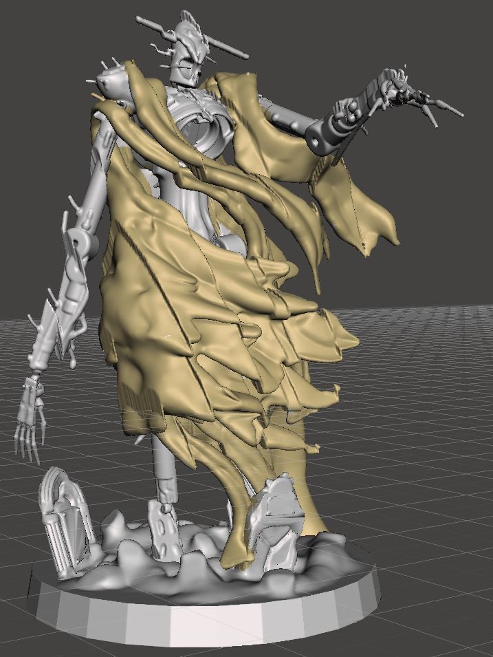 Lancer-Horus Lich Articulated 3D print model_3