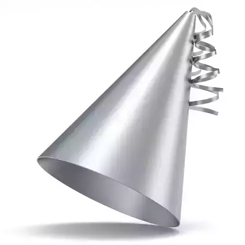 Party Hat Silver 3D model