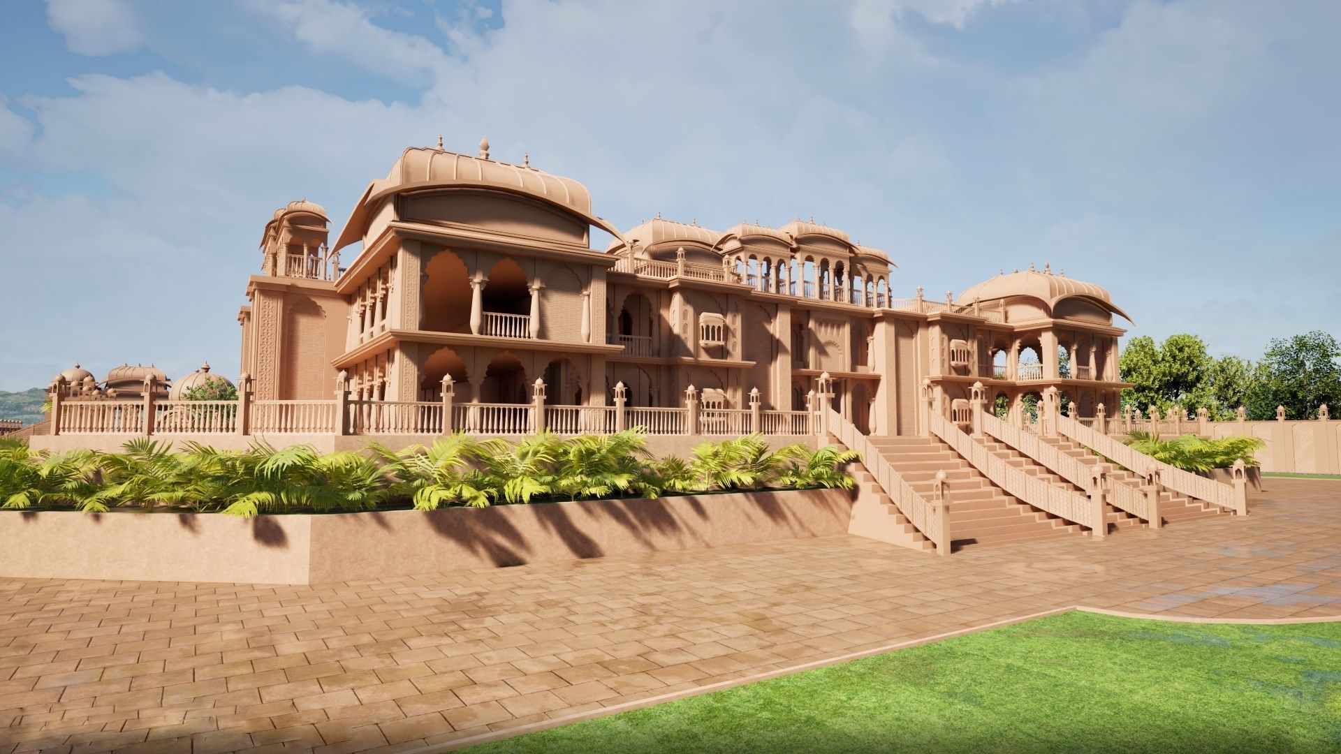 Indian architecture 3D model 3D model_4