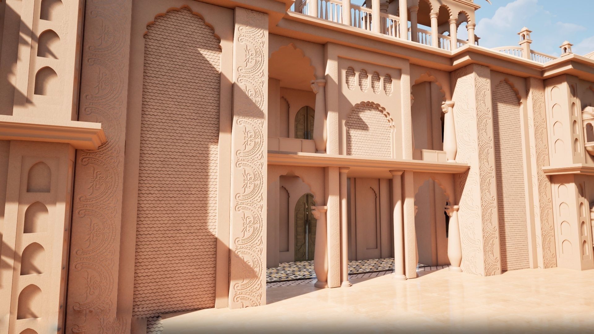 Indian architecture 3D model 3D model_2