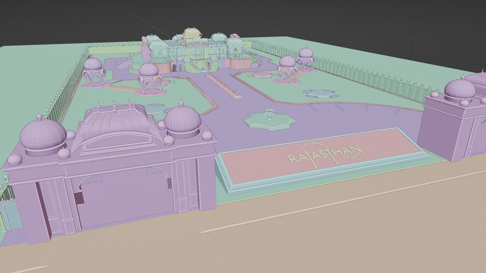 Indian architecture 3D model 3D model_7