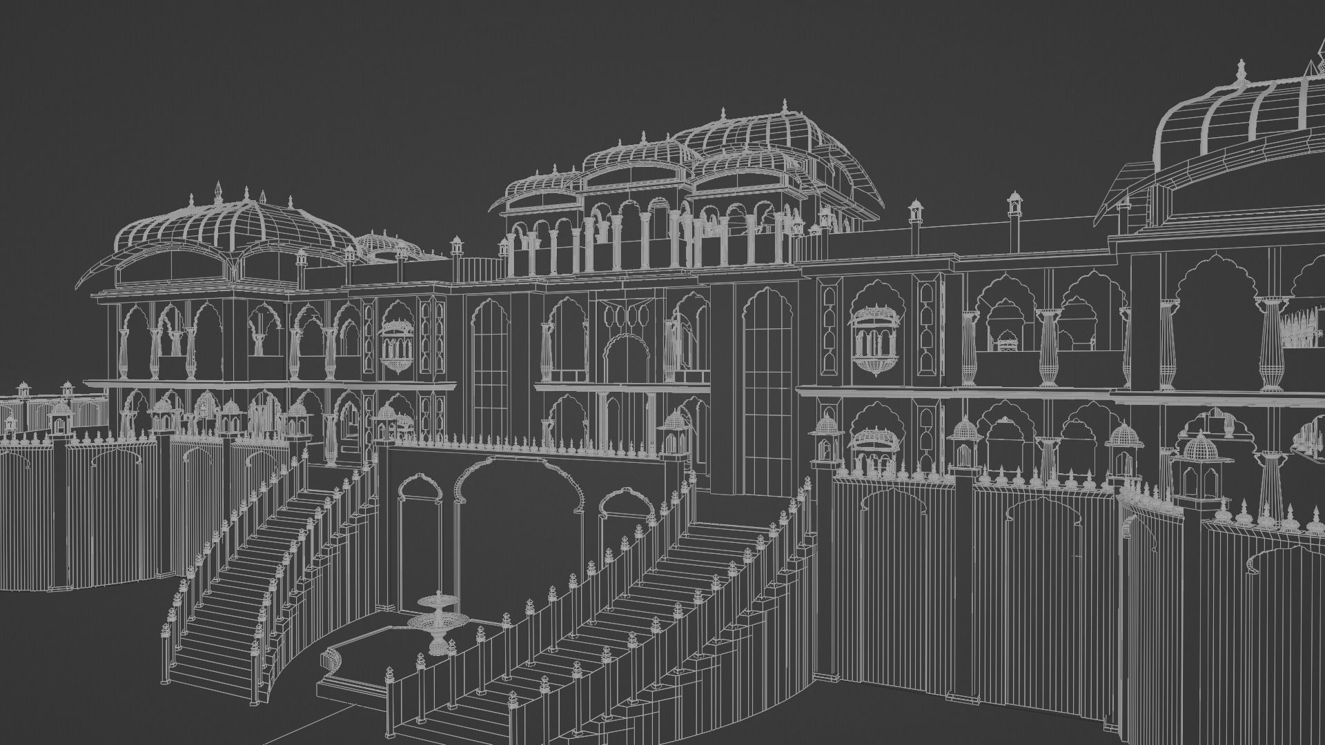 Indian architecture 3D model 3D model_11