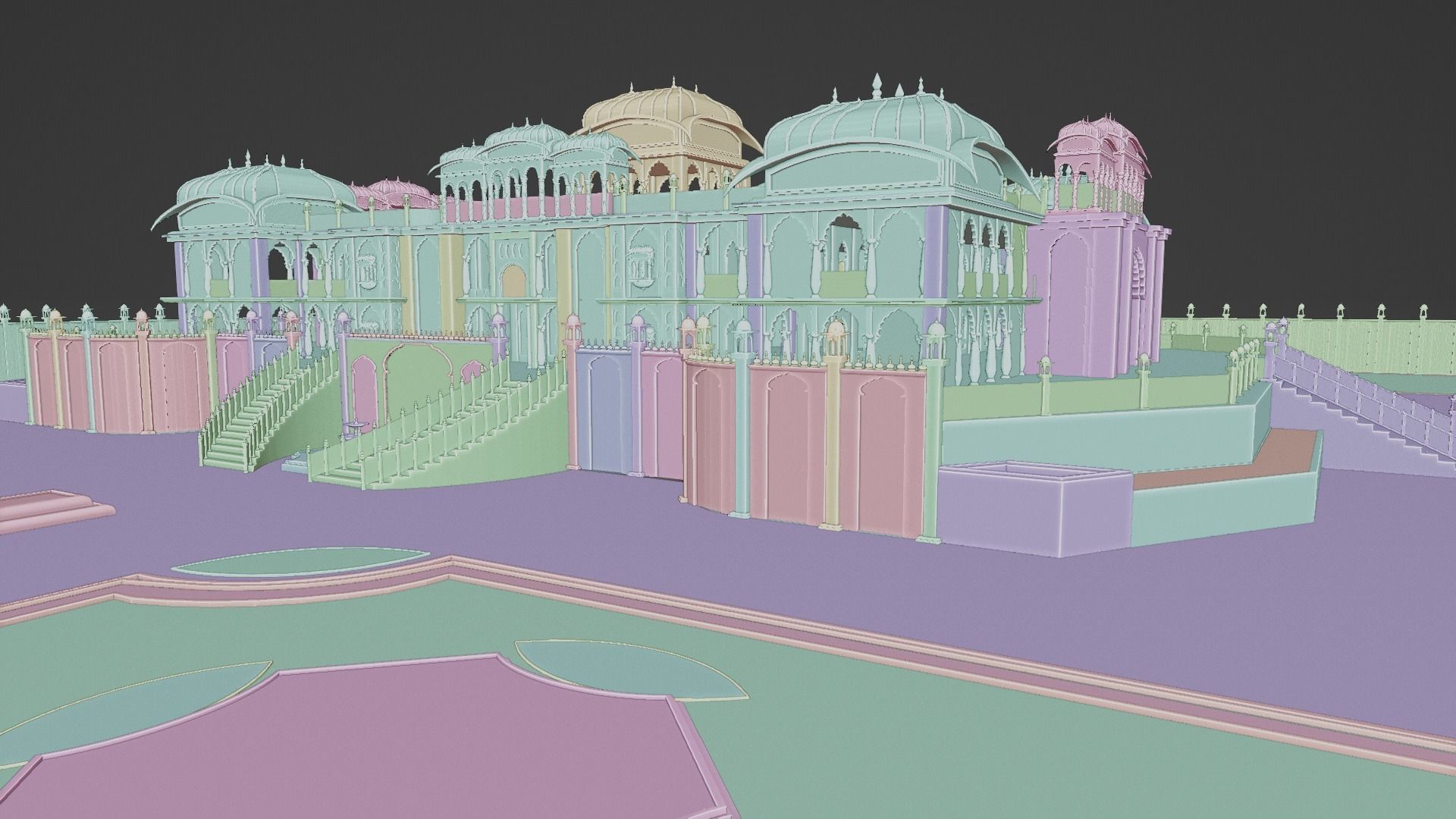 Indian architecture 3D model 3D model_8