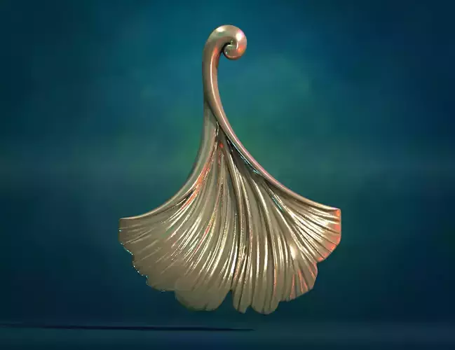 Ginkgo leaf 3D print model