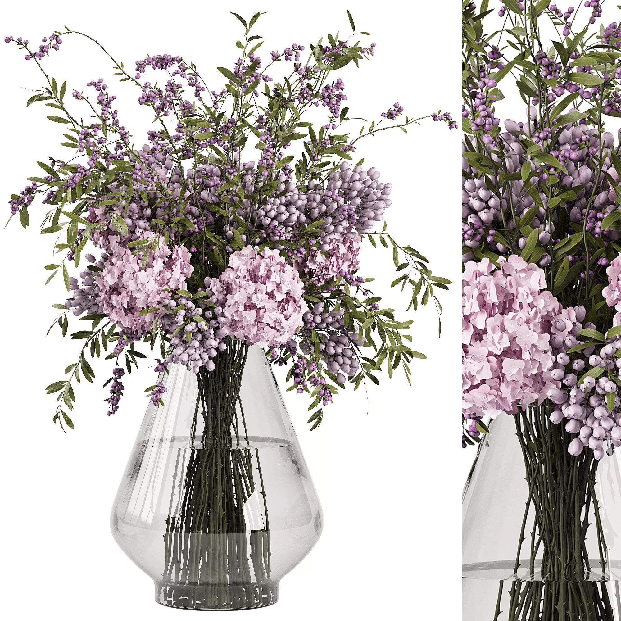 Decorative corner bouquet set 15 3D model_0