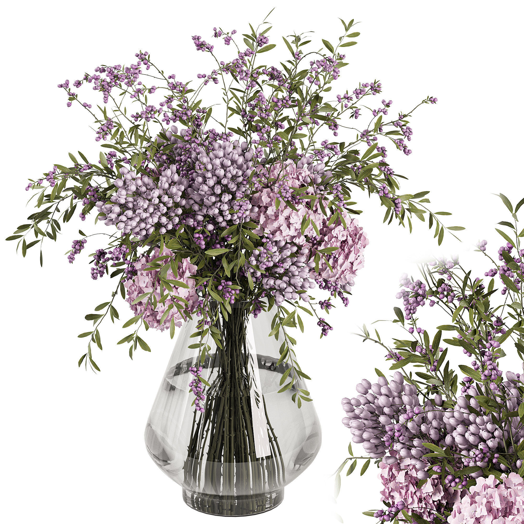 Decorative corner bouquet set 15 3D model_1