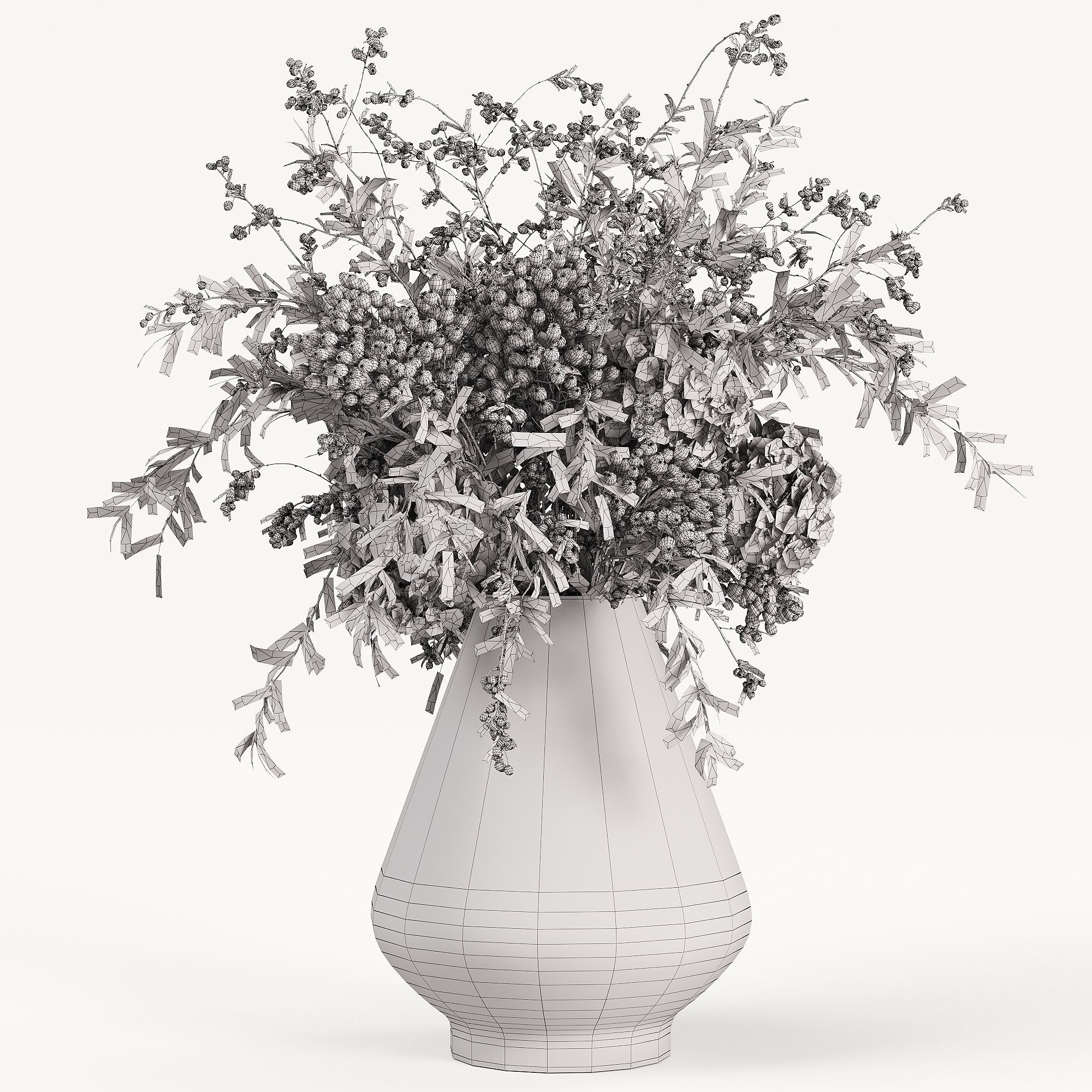 Decorative corner bouquet set 15 3D model_3