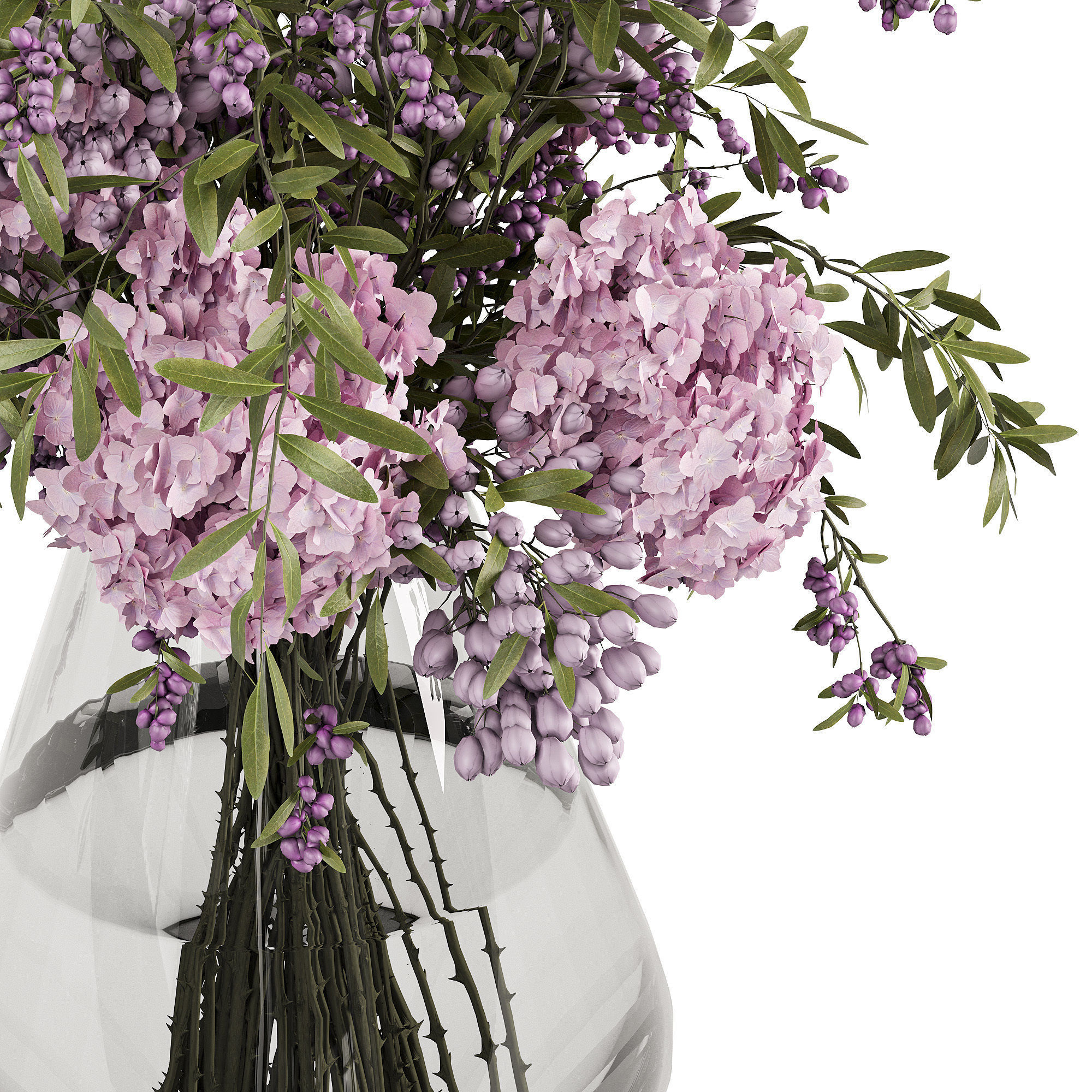 Decorative corner bouquet set 15 3D model_2