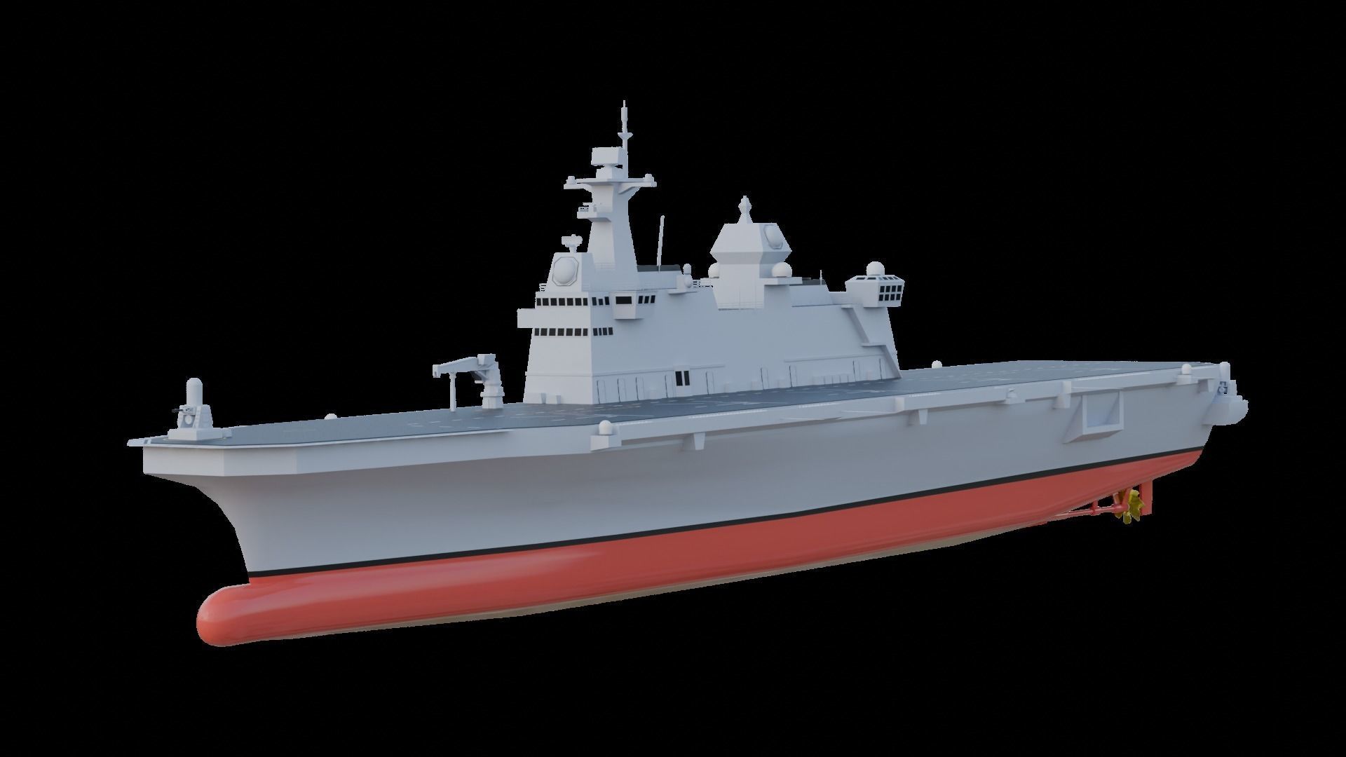 Dokdo-class  ROKS Marado amphibious assault ship Low-poly  3D model_7