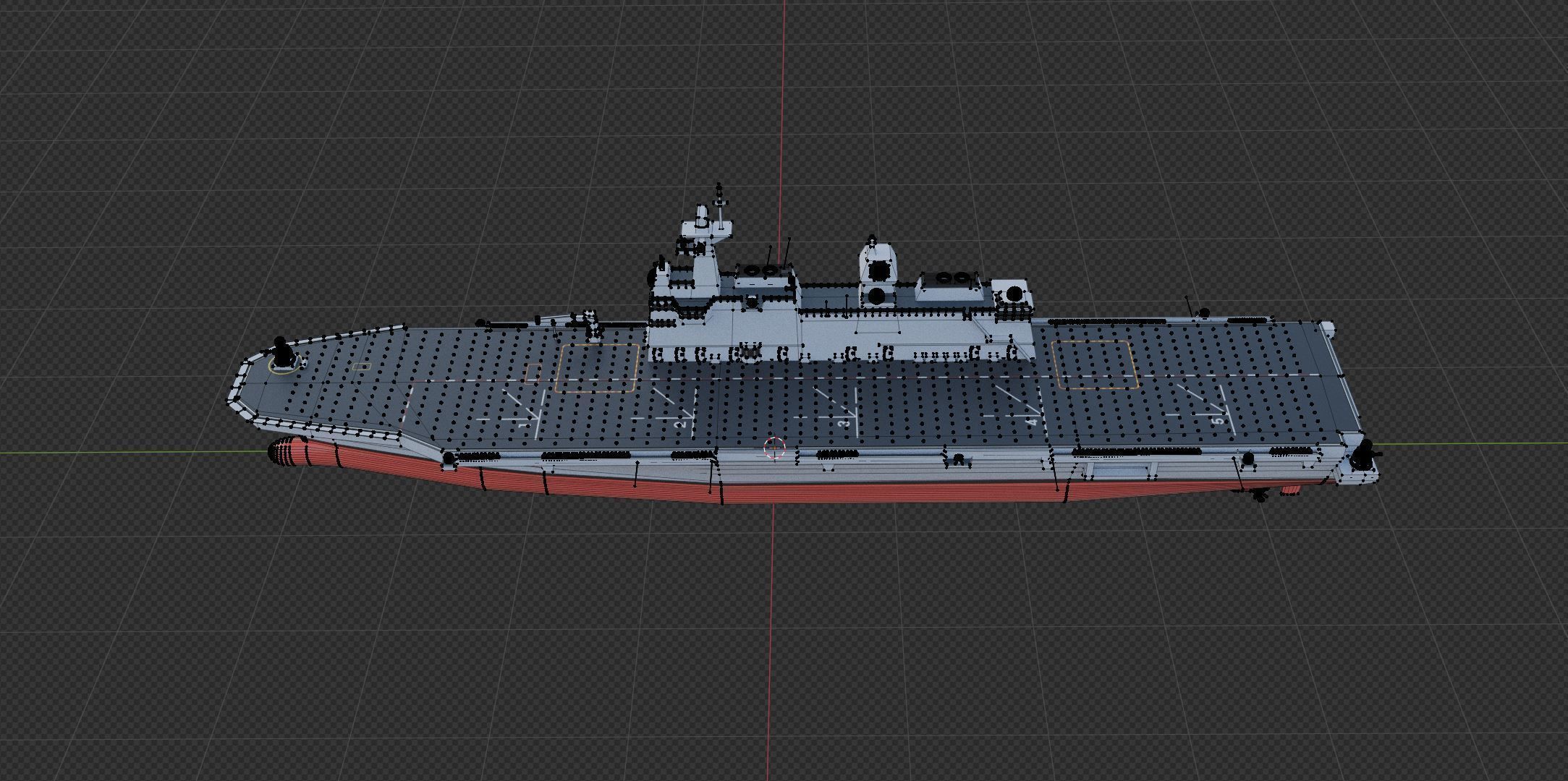 Dokdo-class  ROKS Marado amphibious assault ship Low-poly  3D model_10