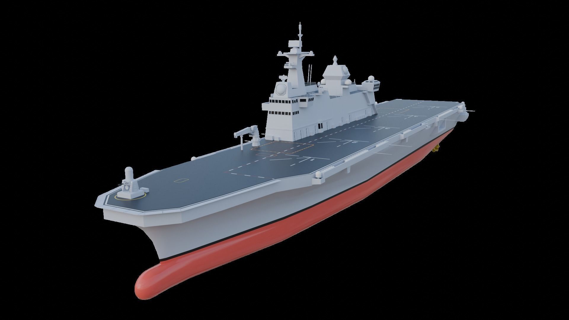 Dokdo-class  ROKS Marado amphibious assault ship Low-poly  3D model_6